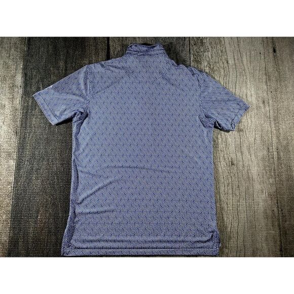 Peter Millar Summer Comfort Pool Balls Billiards Polo Blue White Shirt Med - Picture 8 of 11